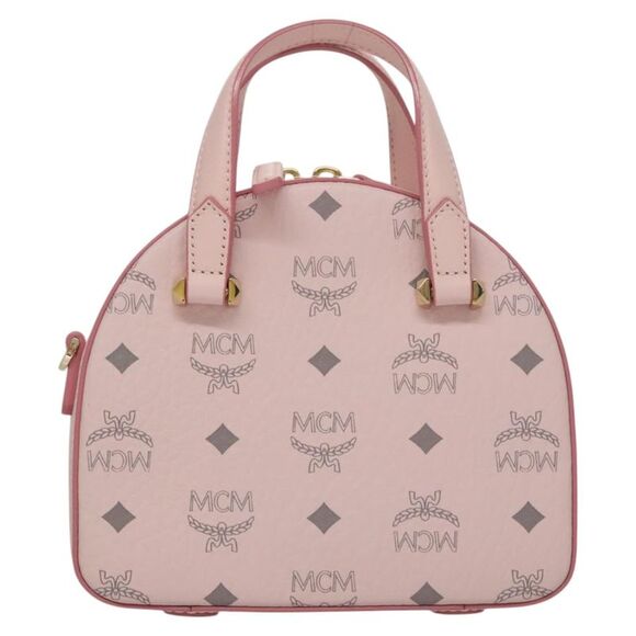 MCM Visetos Pink Canvas Handbag (Pre-Owned) - Picture 2 of 16